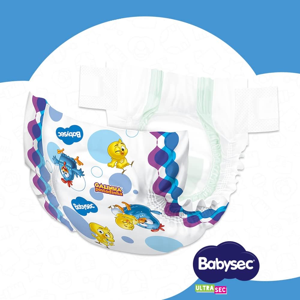 Babysec Fralda Galinha Pintadinha Ultrasec Xxg 52 Unidades Cor: Branco