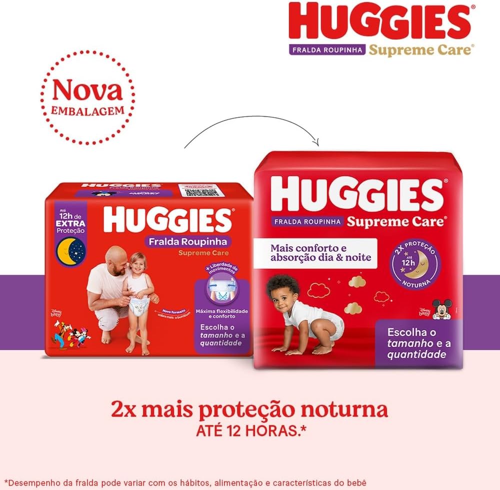 Huggies Fralda Roupinha Supreme Care XG 64 Un
