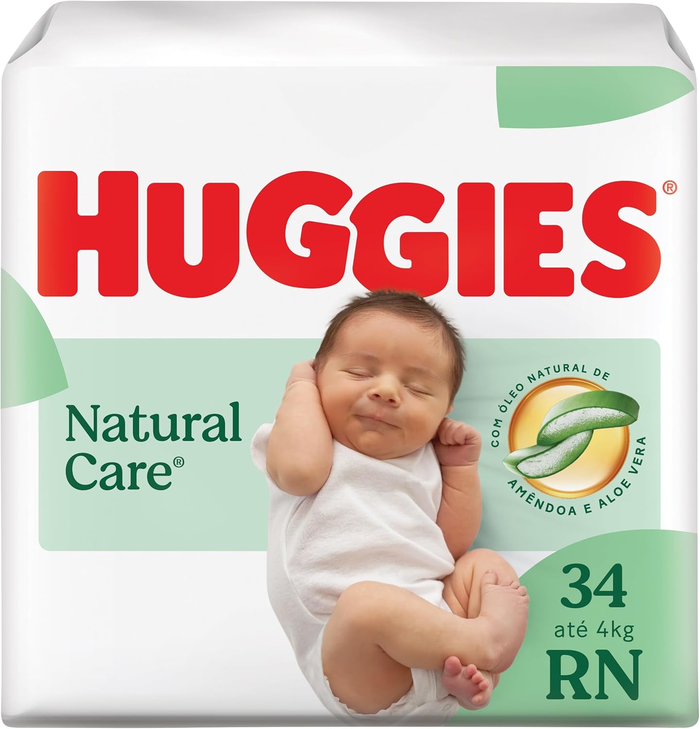 Huggies Fralda Premium Natural Care RN 34 Un (Embalagem pode variar)
