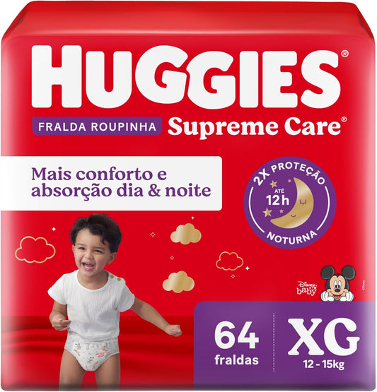 Huggies Fralda Roupinha Supreme Care XG 64 Un