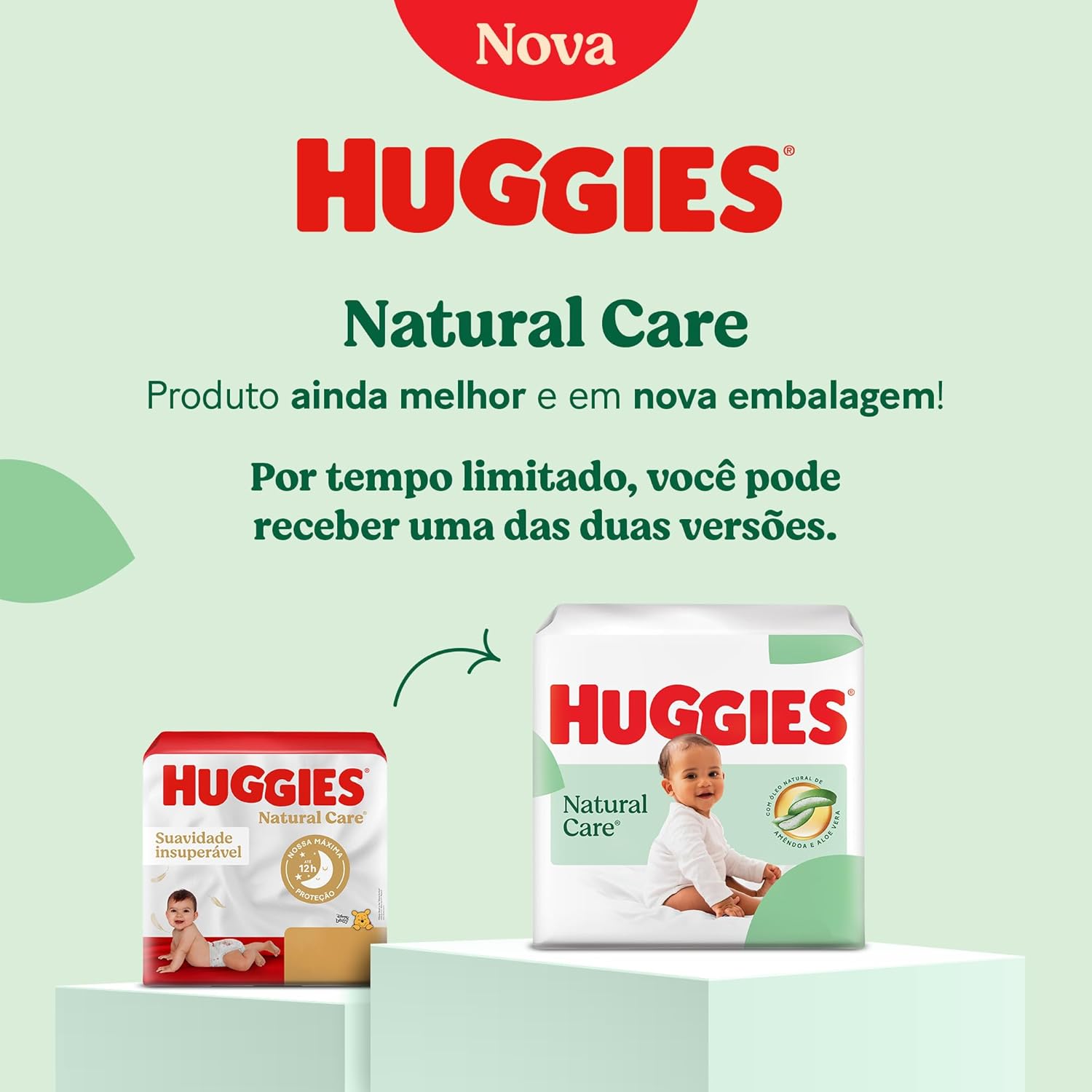 Huggies Fralda Descartável Premium Natural Care P - 36 Un