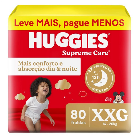 Fralda Huggies Supreme Care XXG 80 Unidades