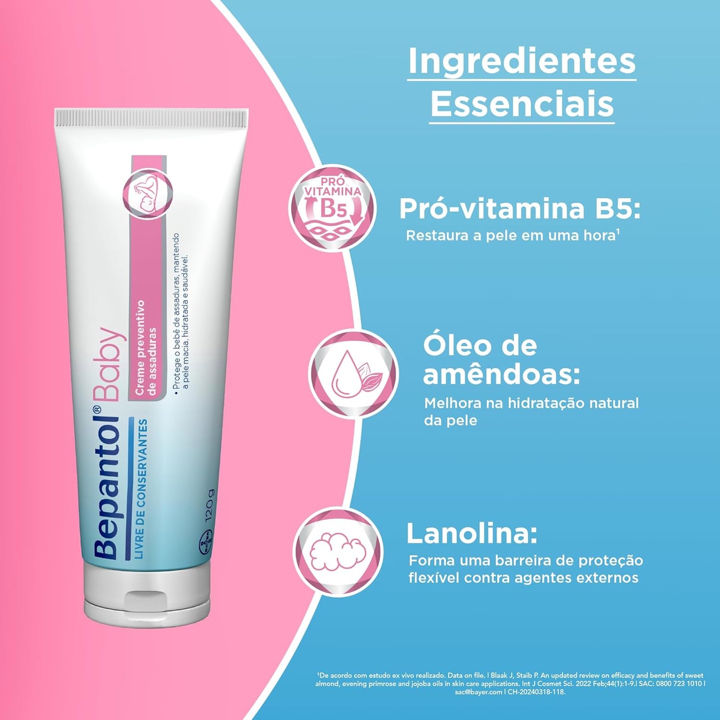 Bepantol Baby Pomada Assadura Bebe 120g Hipoalergênica